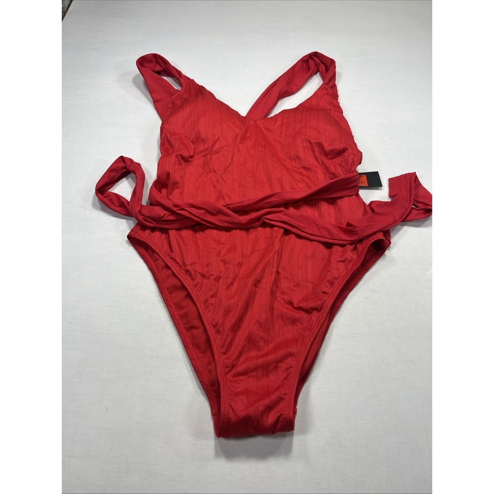 IBIza swimwear  Red one piece XL Nylon and spandex blended NWT